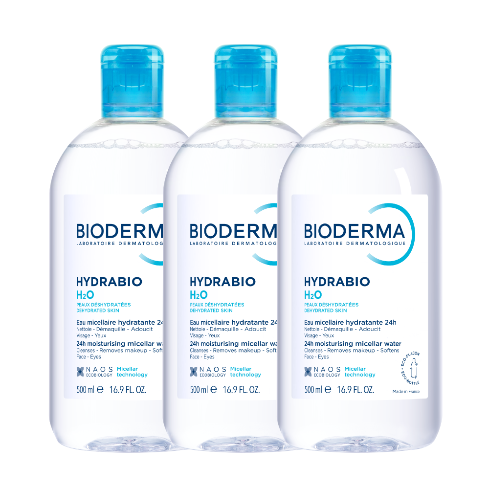 ビオデルマ イドラビオ H2O 500mL 3本セット ＜洗顔/クレンジングウォーター＞