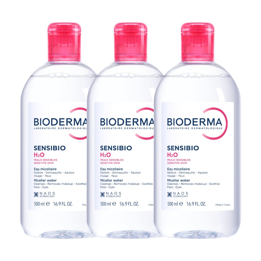 ビオデルマ サンシビオ H2O 500mL 3本セット ＜洗顔/クレンジングウォーター＞
