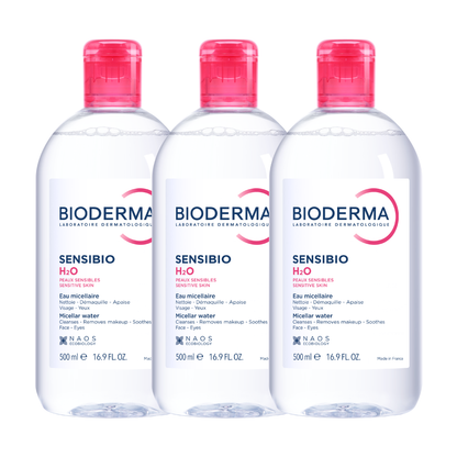 ビオデルマ サンシビオ H2O 500mL 3本セット ＜洗顔/クレンジングウォーター＞